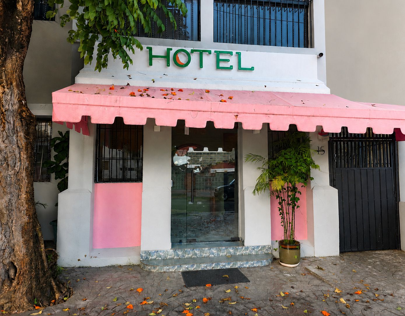 Main entrance of Hotelito Bonito